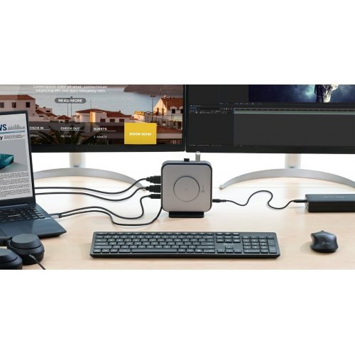 Док-станція J5create JCD3199 Docking Station USB Type-C 10 in 1 (JCD3199-N) Space Gray купити в Україні | Telemart фото