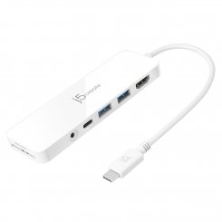 USB-хаб J5create JCD373 USB Type-C 6 in 1 (JCD373-N) White