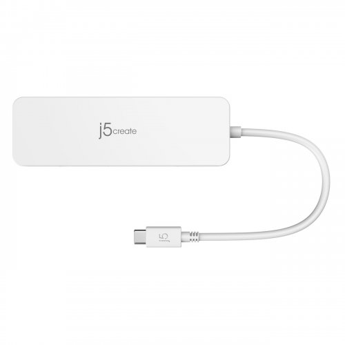 USB-хаб J5create JCD373 USB Type-C 6 in 1 (JCD373-N) White купити в Україні | Telemart фото