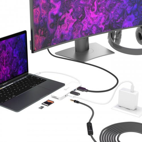USB-хаб J5create JCD373 USB Type-C 6 in 1 (JCD373-N) White купити в Україні | Telemart фото