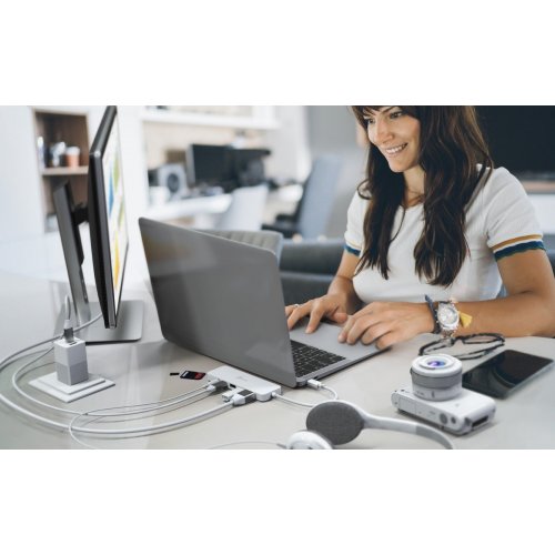 USB-хаб J5create JCD373 USB Type-C 6 in 1 (JCD373-N) White купити в Україні | Telemart фото