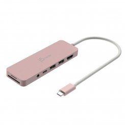 USB-хаб J5create JCD373E USB Type-C 6 in 1 (JCD373ER-N) Pink