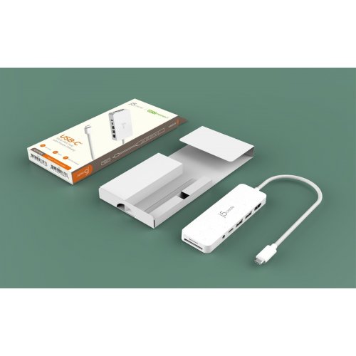 USB-хаб J5create JCD373E USB Type-C 6 in 1 (JCD373ER-N) Pink купити в Україні | Telemart фото