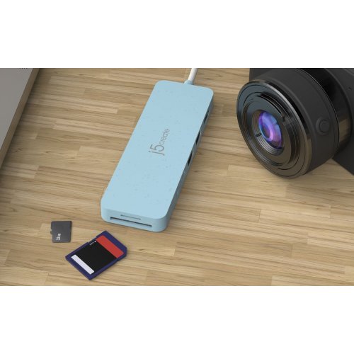 USB-хаб J5create JCD373E USB Type-C 6 in 1 (JCD373EW-N) White купити в Україні | Telemart фото