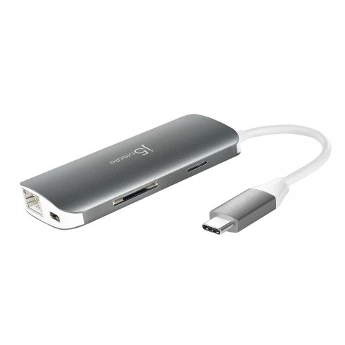 USB-хаб J5create JCD383 USB Type-C 9 in 1 (JCD383-N) Silver купити в Україні | Telemart фото
