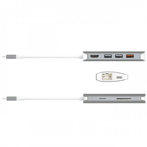 USB-хаб J5create JCD383 USB Type-C 9 in 1 (JCD383-N) Silver купити в Україні | Telemart фото
