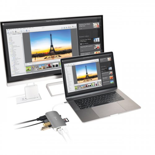USB-хаб J5create JCD383 USB Type-C 9 in 1 (JCD383-N) Silver купити в Україні | Telemart фото