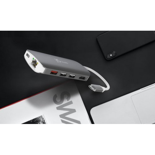 USB-хаб J5create JCD383 USB Type-C 9 in 1 (JCD383-N) Silver купити в Україні | Telemart фото
