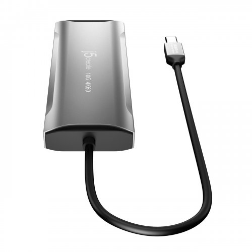 USB-хаб J5create JCD393 USB Type-C 7 in 1 (JCD393-N) Space Gray купити в Україні | Telemart фото