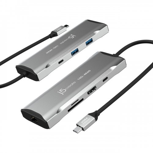 USB-хаб J5create JCD393 USB Type-C 7 in 1 (JCD393-N) Space Gray купити в Україні | Telemart фото