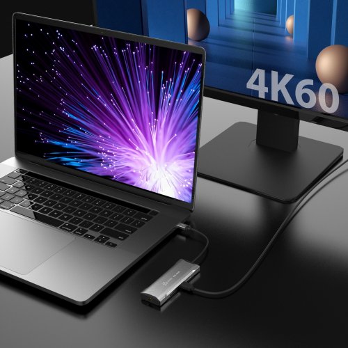 USB-хаб J5create JCD393 USB Type-C 7 in 1 (JCD393-N) Space Gray купити в Україні | Telemart фото