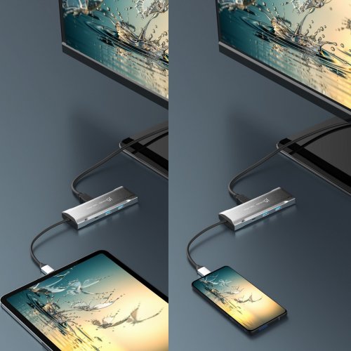 USB-хаб J5create JCD393 USB Type-C 7 in 1 (JCD393-N) Space Gray купити в Україні | Telemart фото
