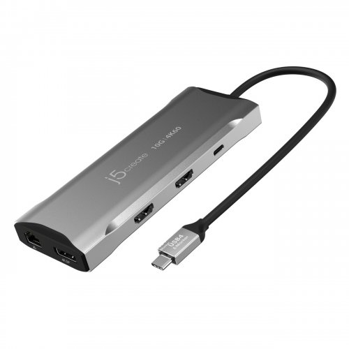 USB-хаб J5create JCD397 USB Type-C 9 in 1 (JCD397-N) Space Gray купити в Україні | Telemart фото
