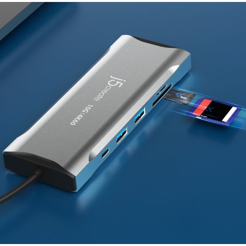 USB-хаб J5create JCD397 USB Type-C 9 in 1 (JCD397-N) Space Gray купити в Україні | Telemart фото