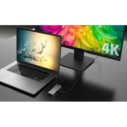 USB-хаб J5create JCD397 USB Type-C 9 in 1 (JCD397-N) Space Gray купити в Україні | Telemart фото