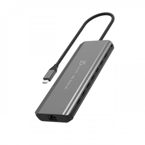 USB-хаб J5create JCD398 USB Type-C 5 in 1 (JCD398-N) Grey купити в Україні | Telemart фото
