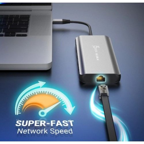 USB-хаб J5create JCD398 USB Type-C 5 in 1 (JCD398-N) Grey купити в Україні | Telemart фото