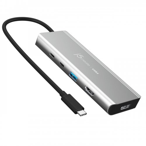 USB-хаб J5create JCD401 USB Type-C 7 in 1 (JCD401-N) Space Gray купити в Україні | Telemart фото