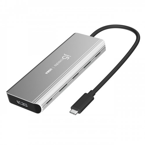 USB-хаб J5create JCD401 USB Type-C 7 in 1 (JCD401-N) Space Gray купити в Україні | Telemart фото