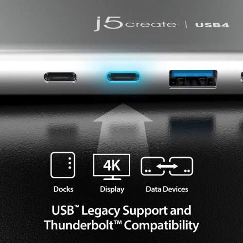 USB-хаб J5create JCD401 USB Type-C 7 in 1 (JCD401-N) Space Gray купити в Україні | Telemart фото