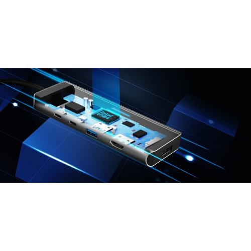 USB-хаб J5create JCD401 USB Type-C 7 in 1 (JCD401-N) Space Gray купити в Україні | Telemart фото