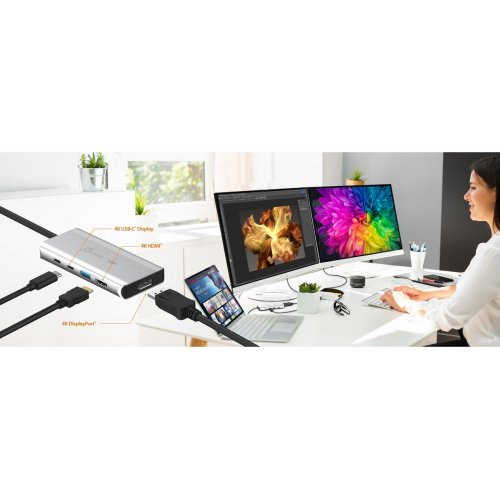 USB-хаб J5create JCD401 USB Type-C 7 in 1 (JCD401-N) Space Gray купити в Україні | Telemart фото