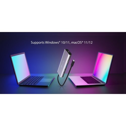 USB-хаб J5create JCD401 USB Type-C 7 in 1 (JCD401-N) Space Gray купити в Україні | Telemart фото