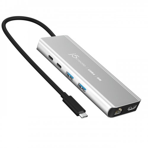 USB-хаб J5create JCD403 USB Type-C 6 in 1 (JCD403-N) Grey купити в Україні | Telemart фото