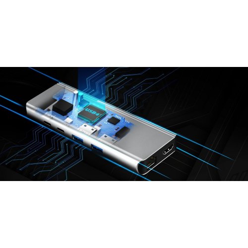 USB-хаб J5create JCD403 USB Type-C 6 in 1 (JCD403-N) Grey купити в Україні | Telemart фото