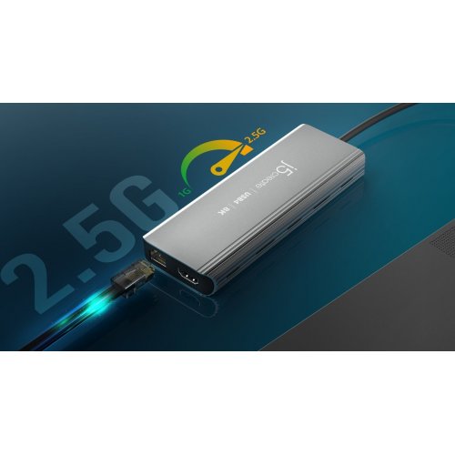 USB-хаб J5create JCD403 USB Type-C 6 in 1 (JCD403-N) Grey купити в Україні | Telemart фото