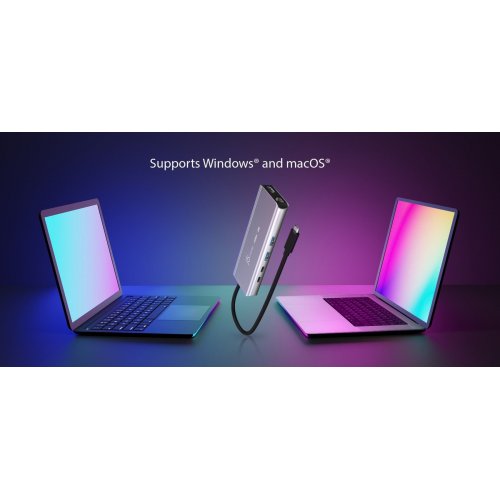 USB-хаб J5create JCD403 USB Type-C 6 in 1 (JCD403-N) Grey купити в Україні | Telemart фото
