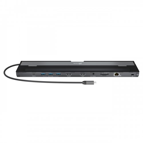 Док-станція J5create JCD542 Docking Station USB Type-C 10 in 1 (JCD542-N) Grey купити в Україні | Telemart фото