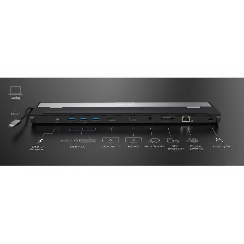 Док-станція J5create JCD542 Docking Station USB Type-C 10 in 1 (JCD542-N) Grey купити в Україні | Telemart фото