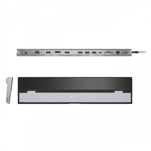 Док-станція J5create JCD543 Docking Station USB Type-C 10 in 1 (JCD543-N) Space Gray купити в Україні | Telemart фото