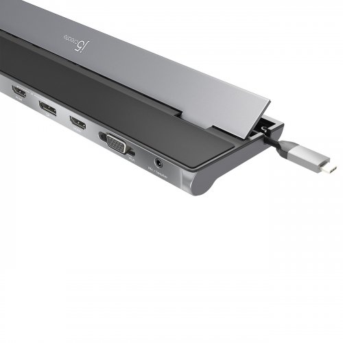 Док-станція J5create JCD543 Docking Station USB Type-C 10 in 1 (JCD543-N) Space Gray купити в Україні | Telemart фото