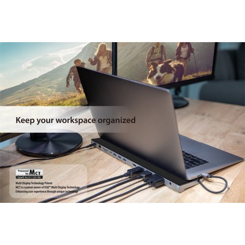 Док-станція J5create JCD543 Docking Station USB Type-C 10 in 1 (JCD543-N) Space Gray купити в Україні | Telemart фото