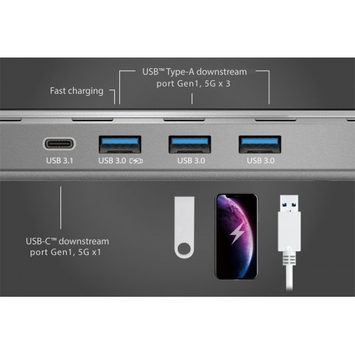 Док-станція J5create JCD543 Docking Station USB Type-C 10 in 1 (JCD543-N) Space Gray купити в Україні | Telemart фото