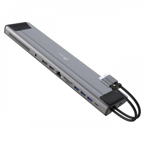 Док-станція J5create JCD552 Docking Station USB Type-C 12 in 1 (JCD552-N) Space Gray купити в Україні | Telemart фото