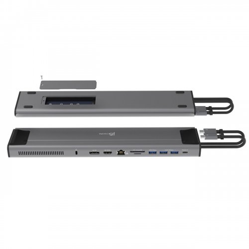 Док-станція J5create JCD552 Docking Station USB Type-C 12 in 1 (JCD552-N) Space Gray купити в Україні | Telemart фото