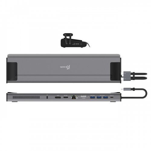 Док-станція J5create JCD552 Docking Station USB Type-C 12 in 1 (JCD552-N) Space Gray купити в Україні | Telemart фото