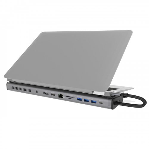 Док-станція J5create JCD552 Docking Station USB Type-C 12 in 1 (JCD552-N) Space Gray купити в Україні | Telemart фото