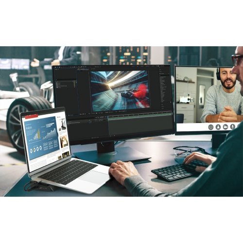 Док-станція J5create JCD552 Docking Station USB Type-C 12 in 1 (JCD552-N) Space Gray купити в Україні | Telemart фото