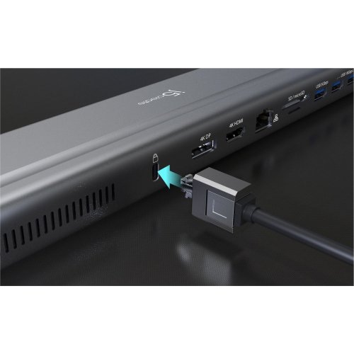 Док-станція J5create JCD552 Docking Station USB Type-C 12 in 1 (JCD552-N) Space Gray купити в Україні | Telemart фото