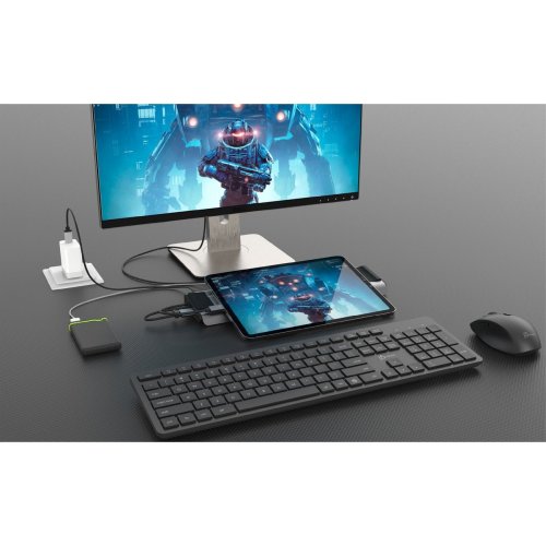 Док-станція J5create JCD552 Docking Station USB Type-C 12 in 1 (JCD552-N) Space Gray купити в Україні | Telemart фото