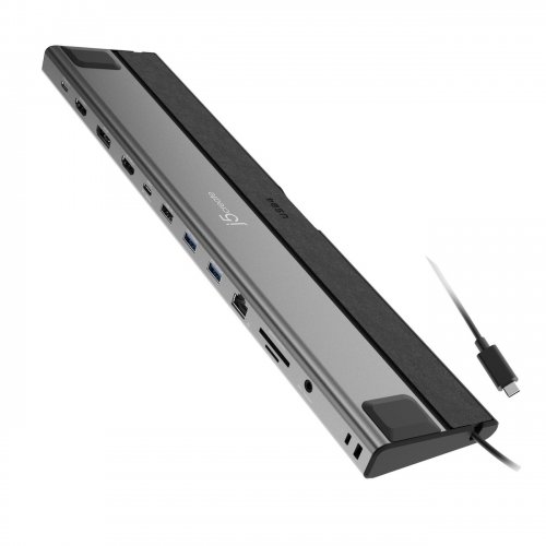Док-станція J5create JCD554 Docking Station USB Type-C 12 in 1 (JCD554-N) Space Gray купити в Україні | Telemart фото