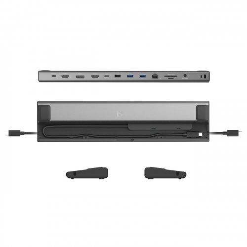 Док-станція J5create JCD554 Docking Station USB Type-C 12 in 1 (JCD554-N) Space Gray купити в Україні | Telemart фото