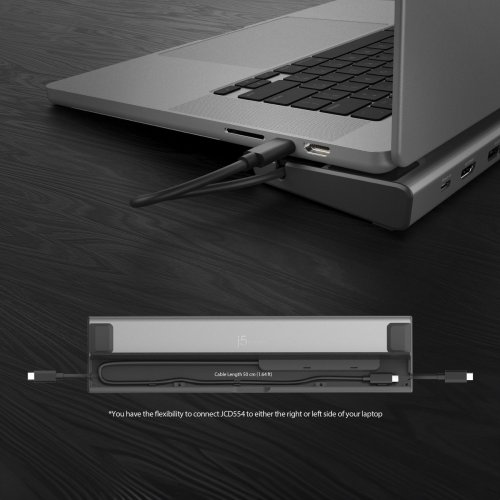 Док-станція J5create JCD554 Docking Station USB Type-C 12 in 1 (JCD554-N) Space Gray купити в Україні | Telemart фото