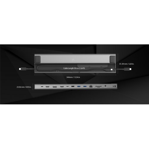 Док-станція J5create JCD554 Docking Station USB Type-C 12 in 1 (JCD554-N) Space Gray купити в Україні | Telemart фото