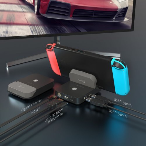 Док-станція J5create JCD620 Docking Station for Nintendo Switch USB Type-C (JCD620-N) Black купити в Україні | Telemart фото
