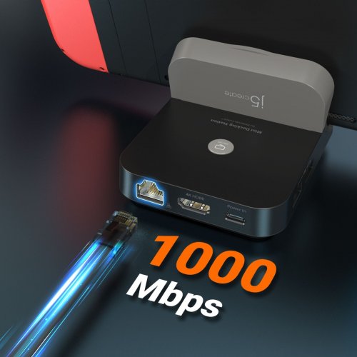 Док-станція J5create JCD620 Docking Station for Nintendo Switch USB Type-C (JCD620-N) Black купити в Україні | Telemart фото
